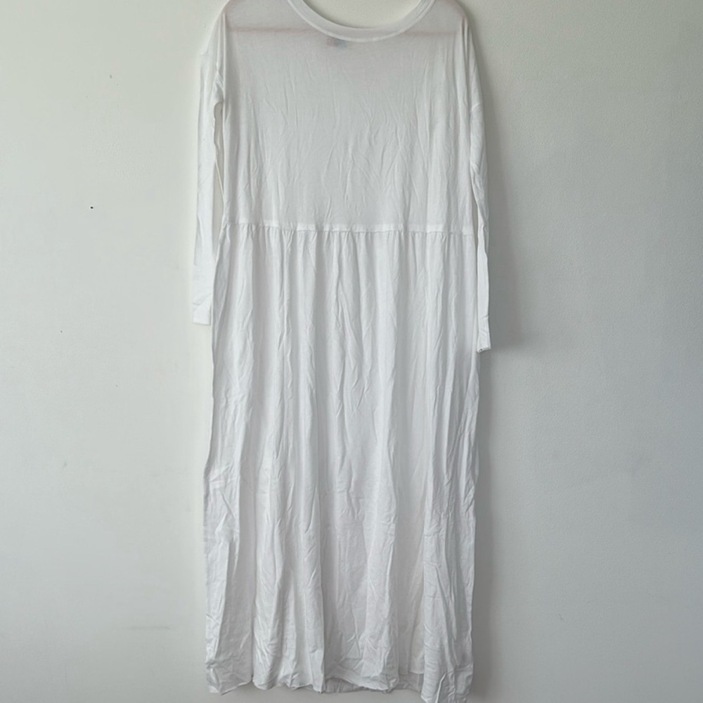 Super soft cotton white maxi dress